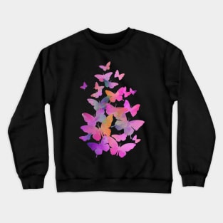 Pink Butterflies Crewneck Sweatshirt